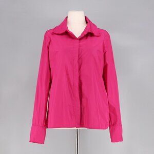 KATHARINA HOVMAN Button Front Long Sleeve Shirt Hot Pink Size US 12
